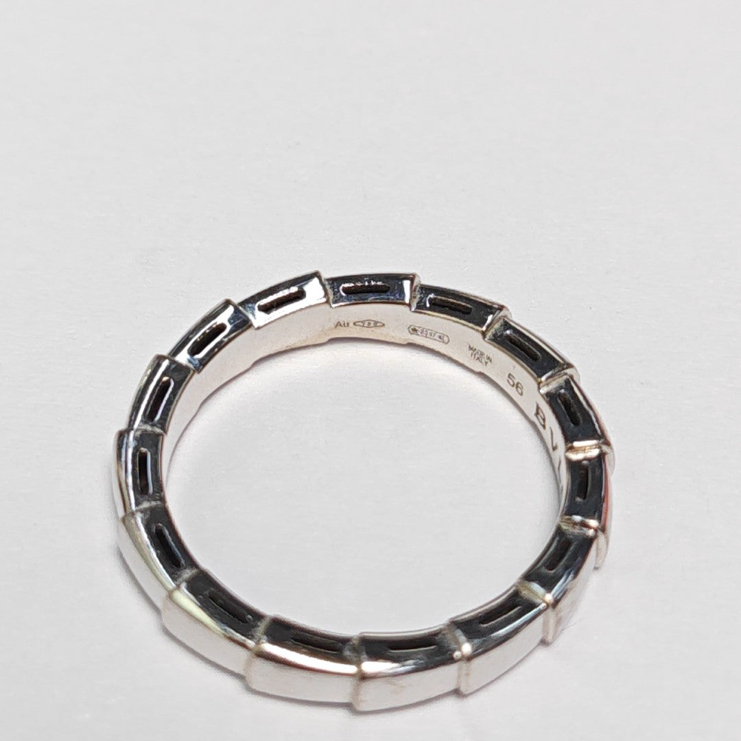 SERPENTI 18k White Gold Silver Ring EU 56