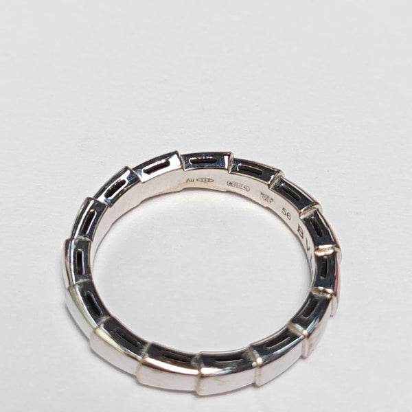 SERPENTI 18k White Gold Silver Ring EU 56