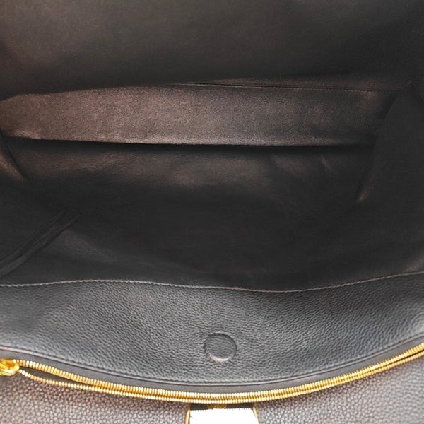 Calfskin Top Handle Bag Black