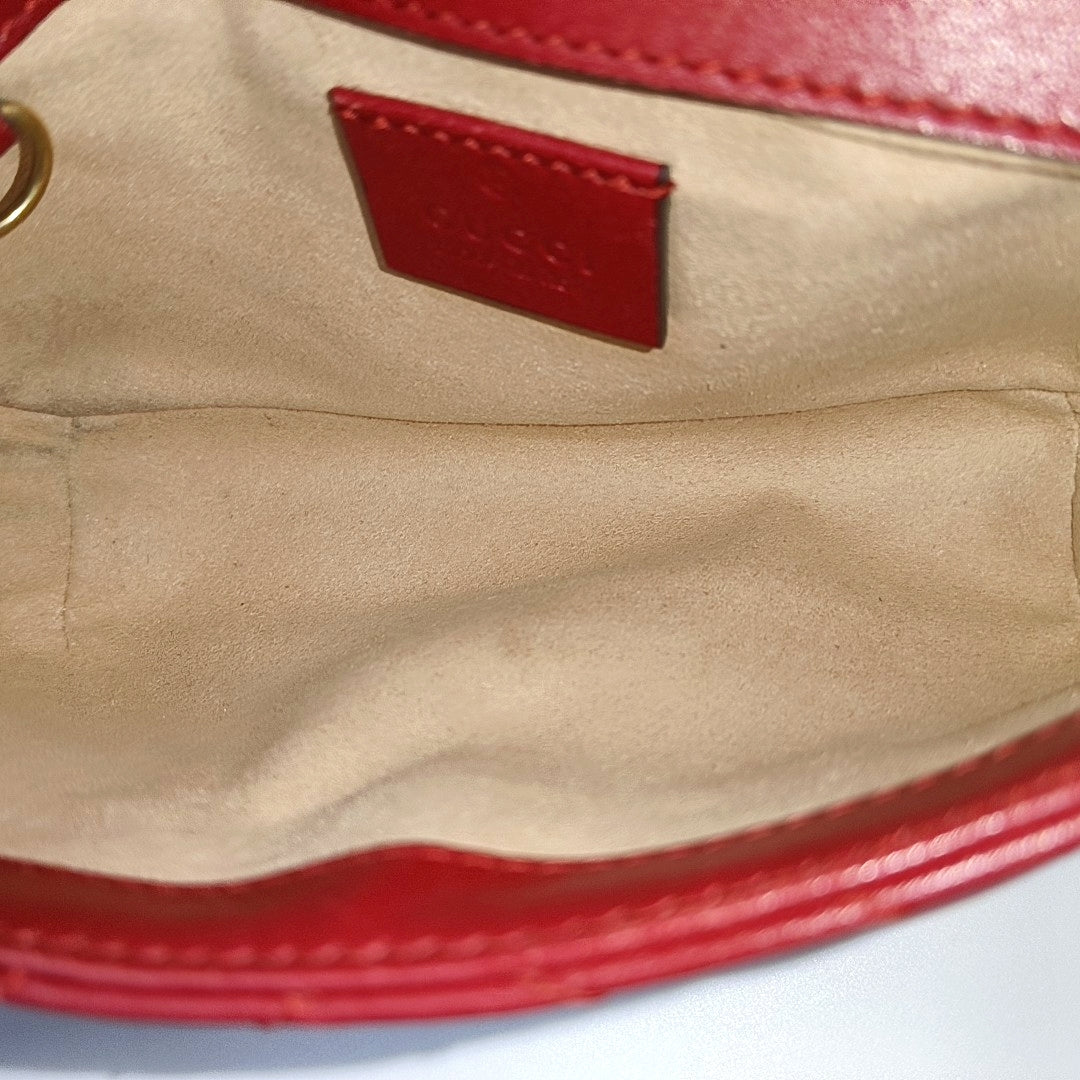 GG Marmont Mini Quilted Calfskin Red