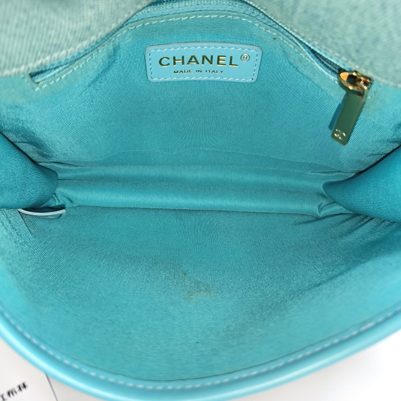Quilted Denim Shoulder Bag Blue