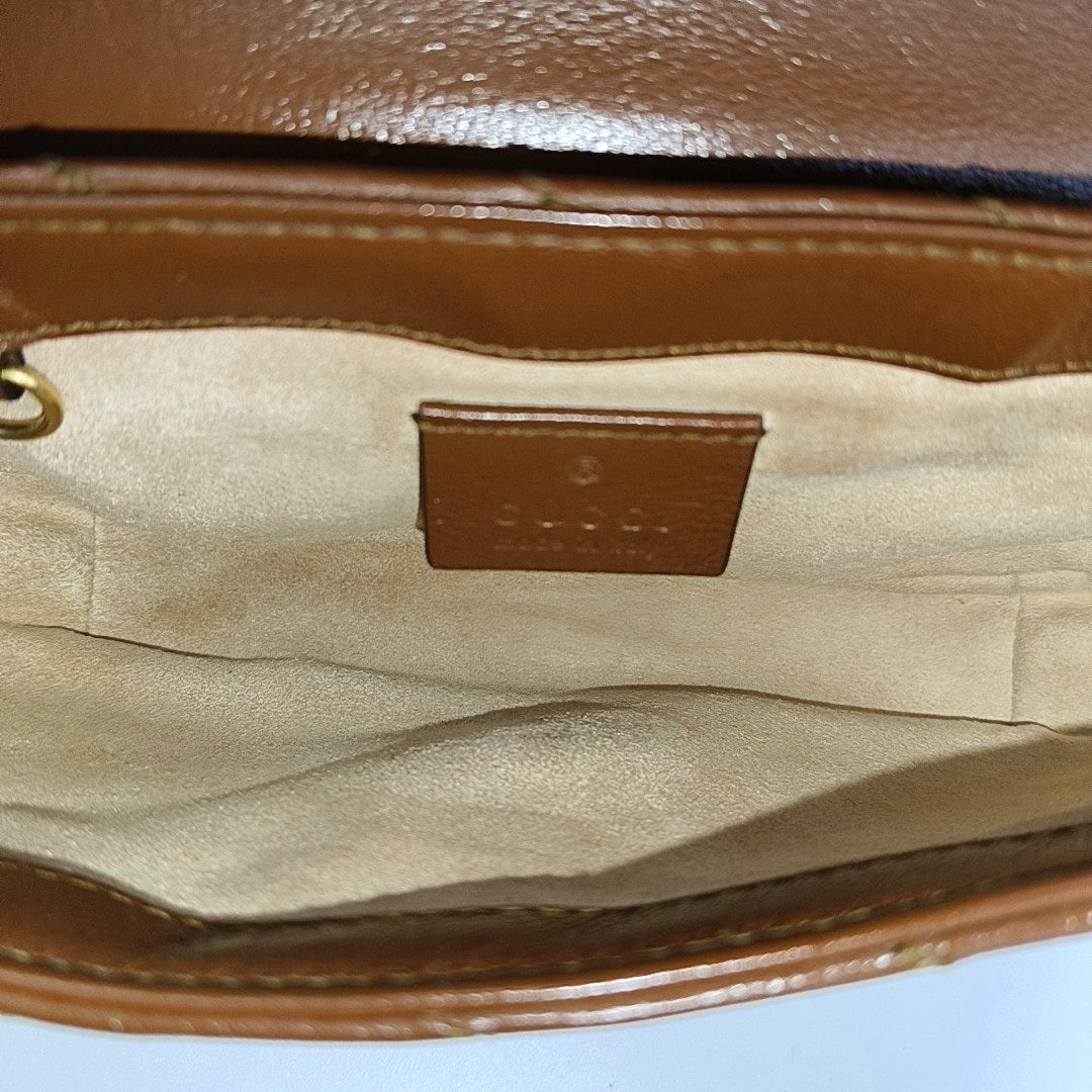 GG Marmont Mini Quilted Calfskin Brown