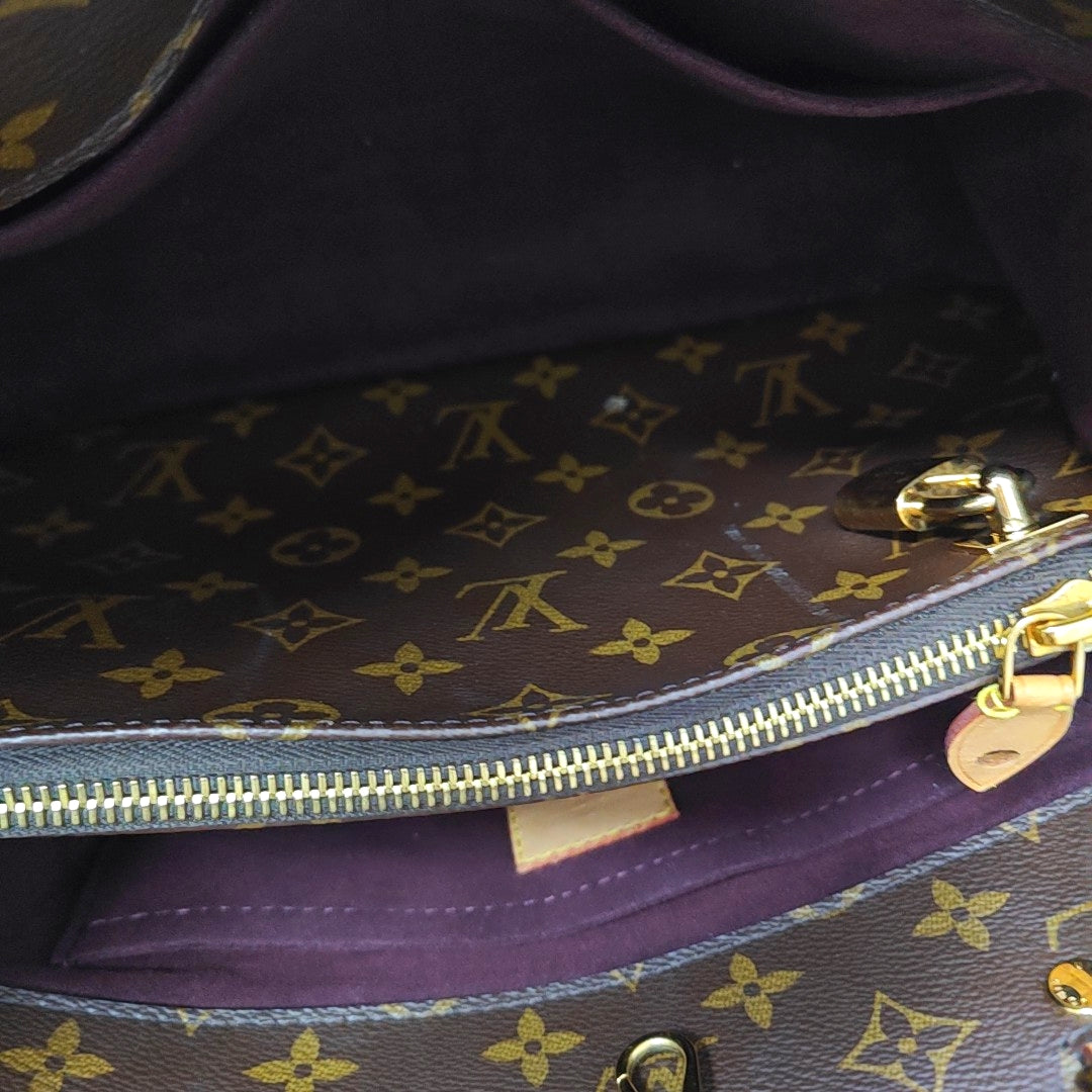 MONTAIGNE Monogram Coated Canvas Brown