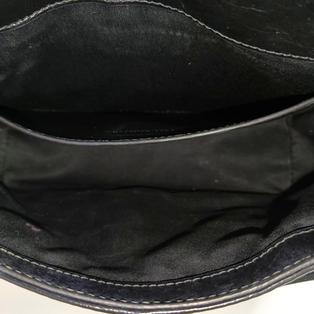 NIKI Small Chevron Calfskin Black