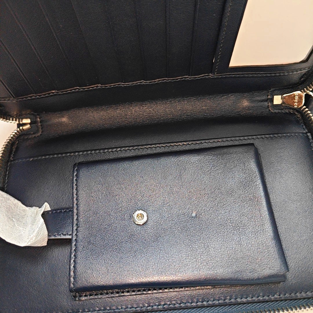 Monogram Calfskin Clutch Blue