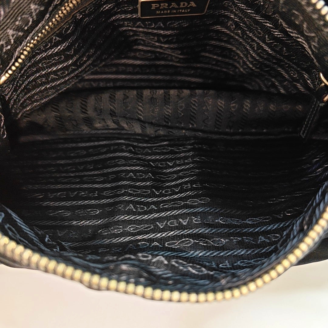 Nylon Shoulder Bag Black