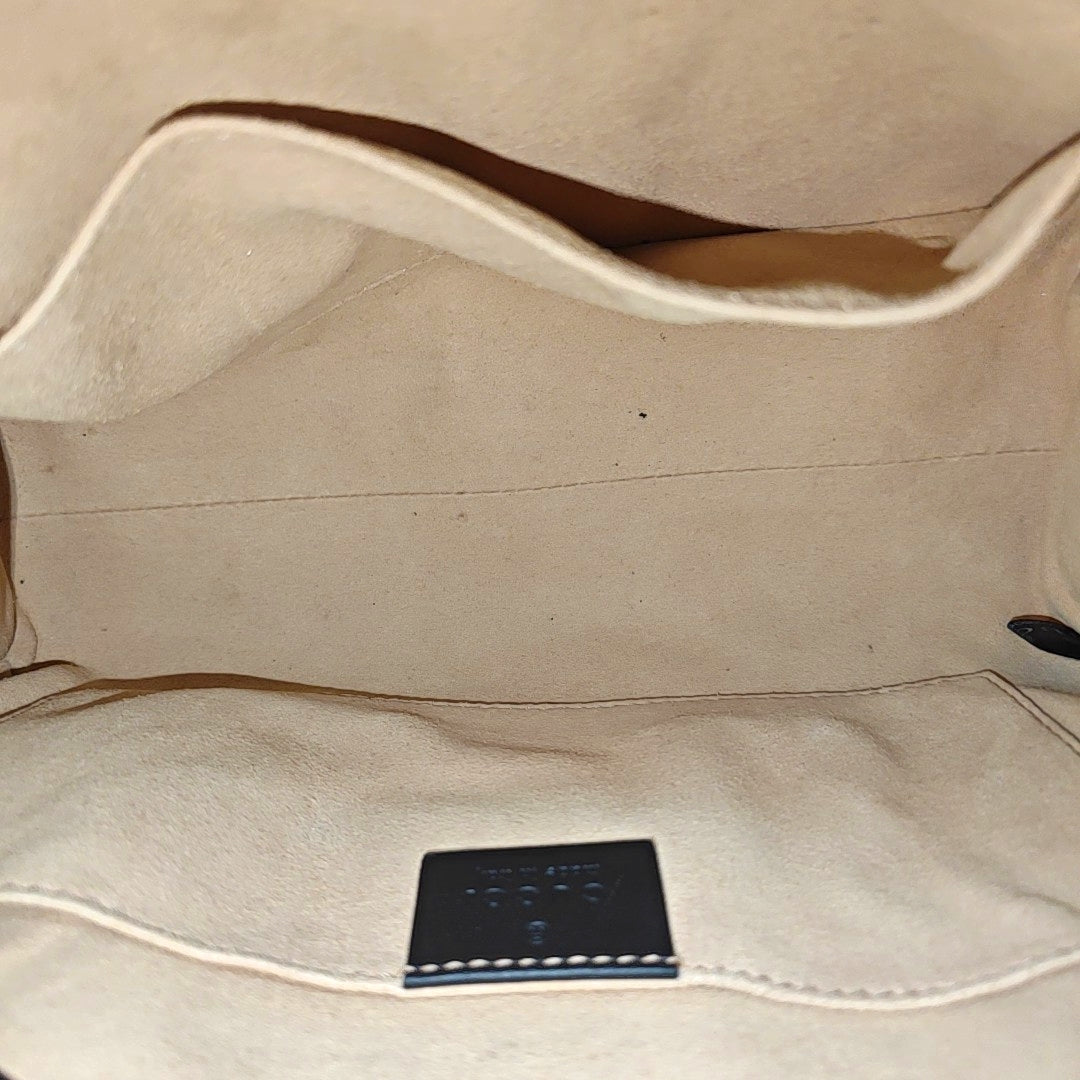 Padlock Small Monogram Coated Canvas Beige