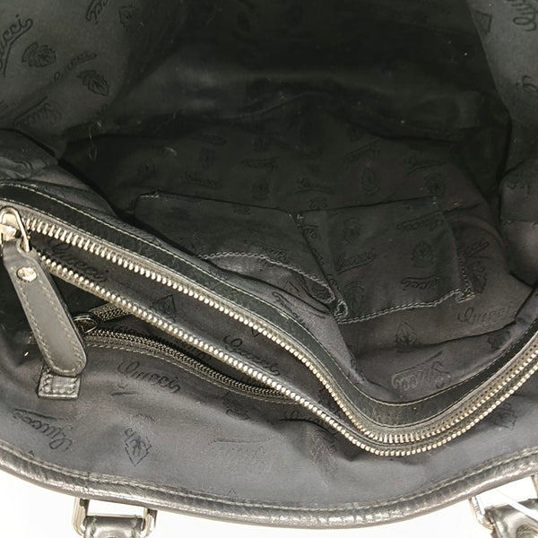 Monogram Coated Canvas Tote Bag Black