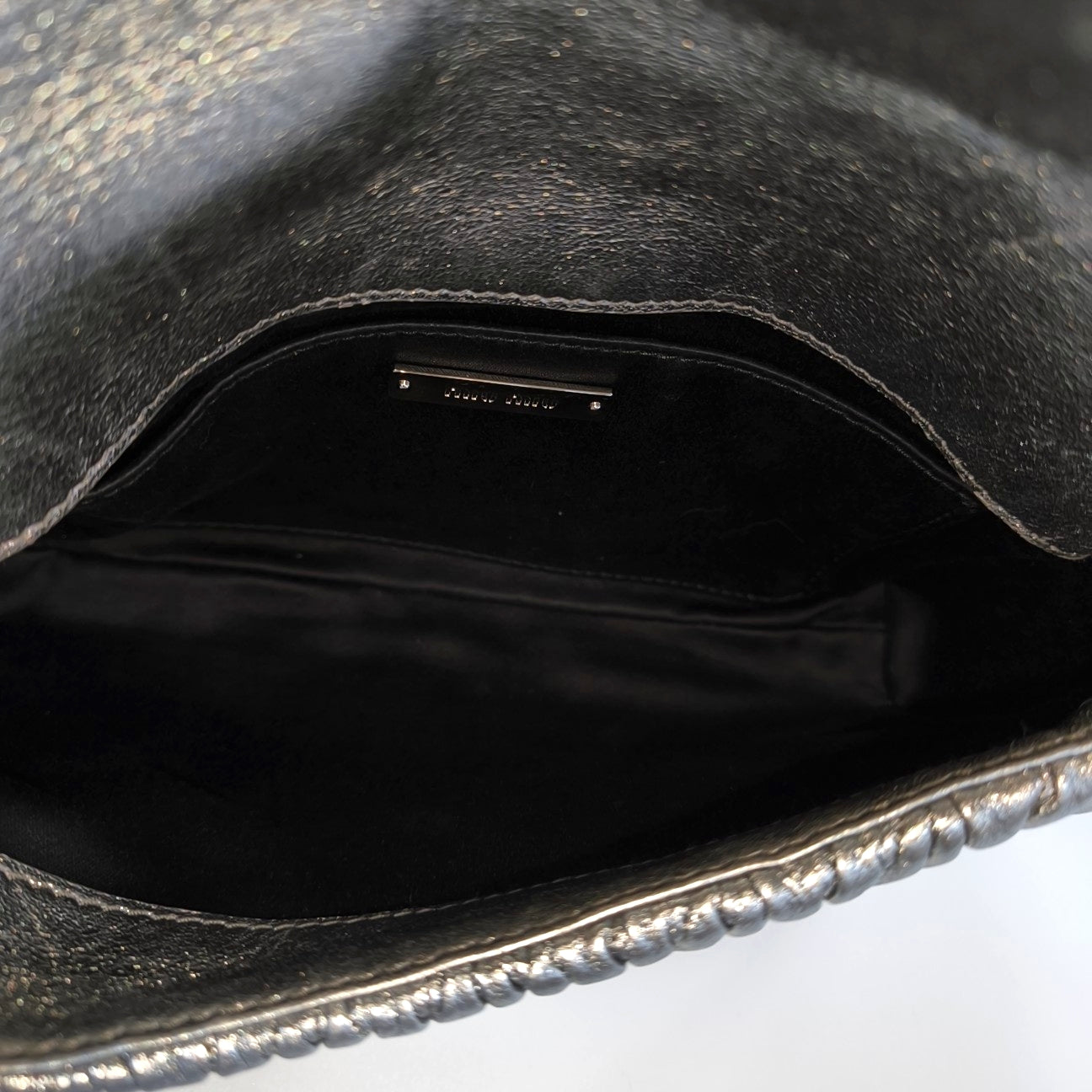 Quilted Lambskin Shoulder Bag Silver