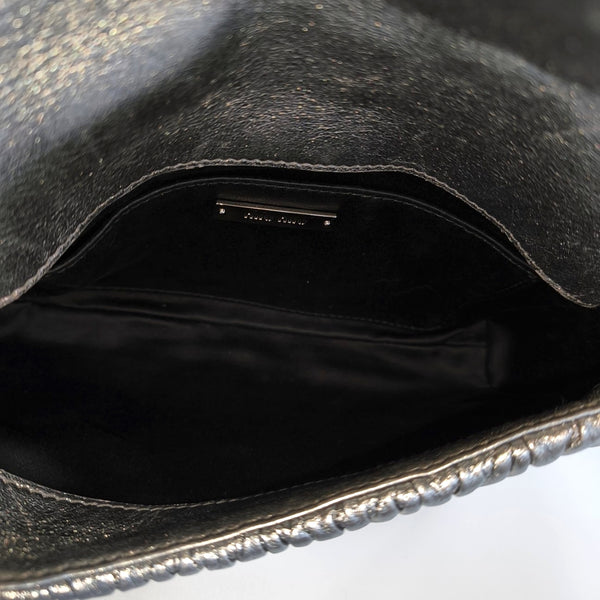 Quilted Lambskin Shoulder Bag Silver