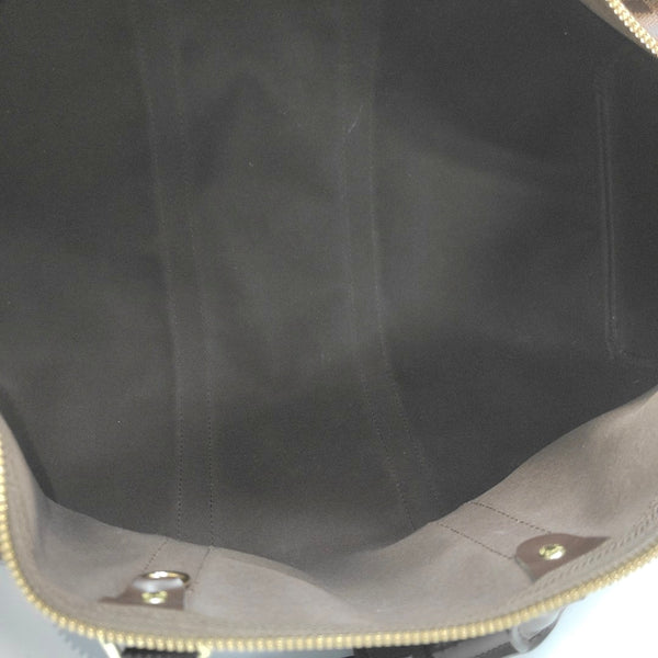 KEEPALL 50 Damier Ebene Coated Canvas Brown