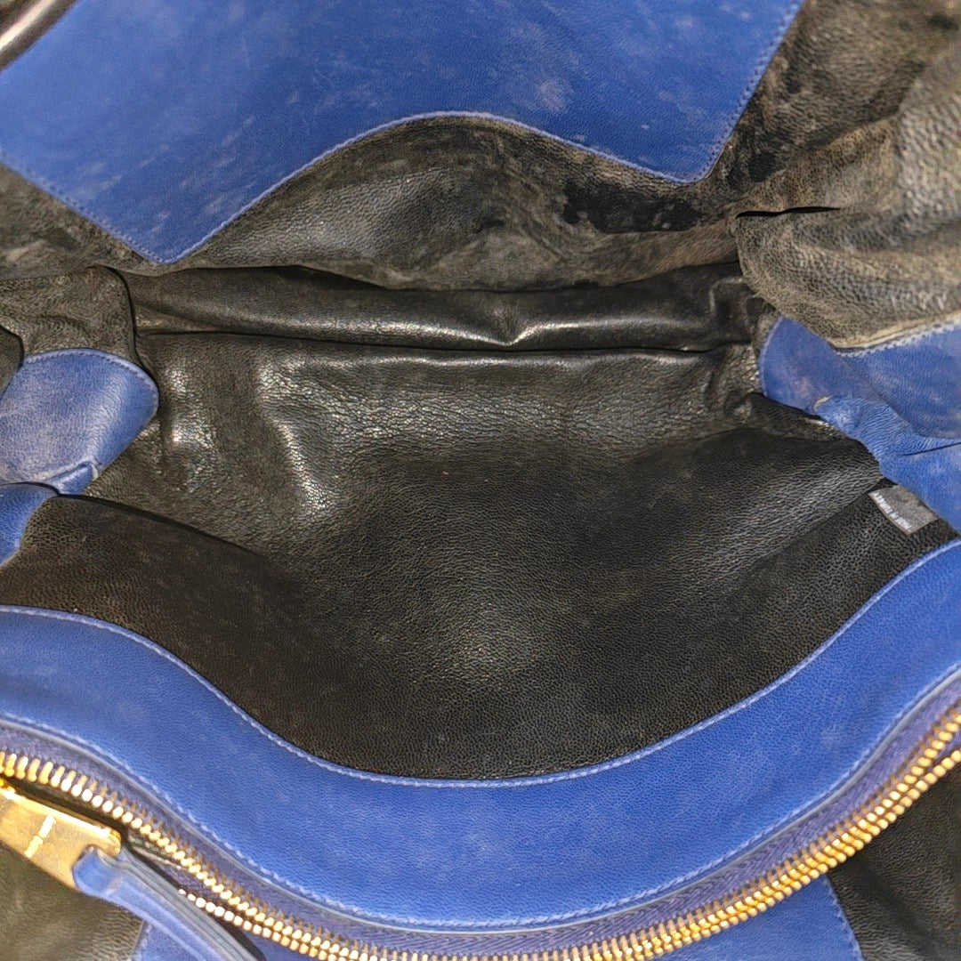 Quilted Lambskin Shoulder Bag Blue
