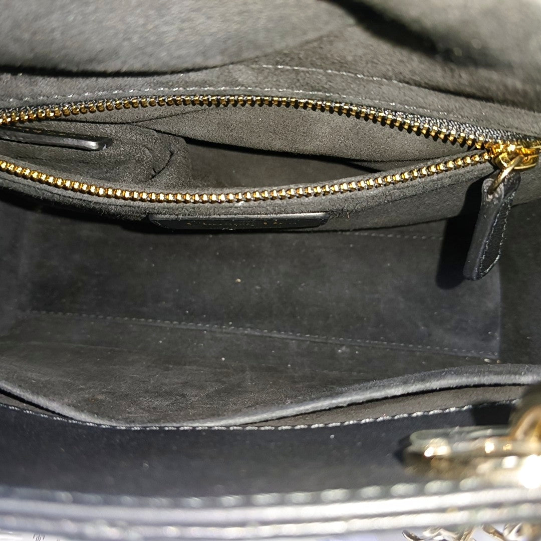 Lady Dior Small Cannage Lambskin Black