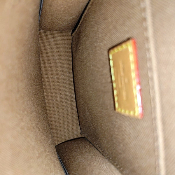 SAC PLAT Mini Monogram Coated Canvas Brown