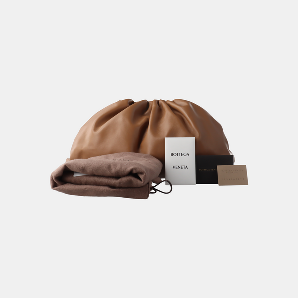 Authenticated pre-owned  The Pouch Calfskin Brown - Clutch at Looply