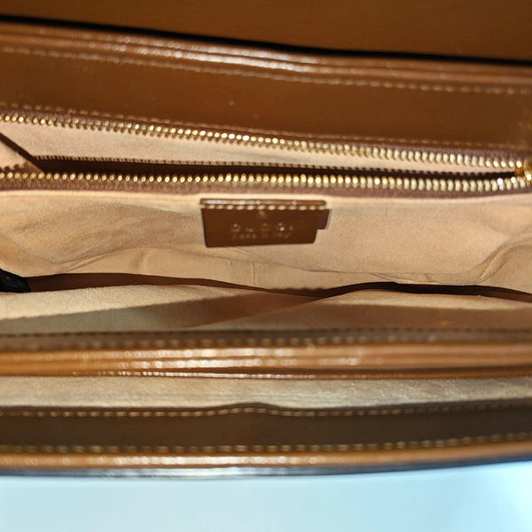 Horsebit 1955 Medium Monogram Coated Canvas Beige