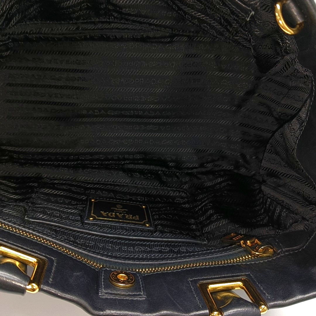 Nylon Top Handle Bag Black