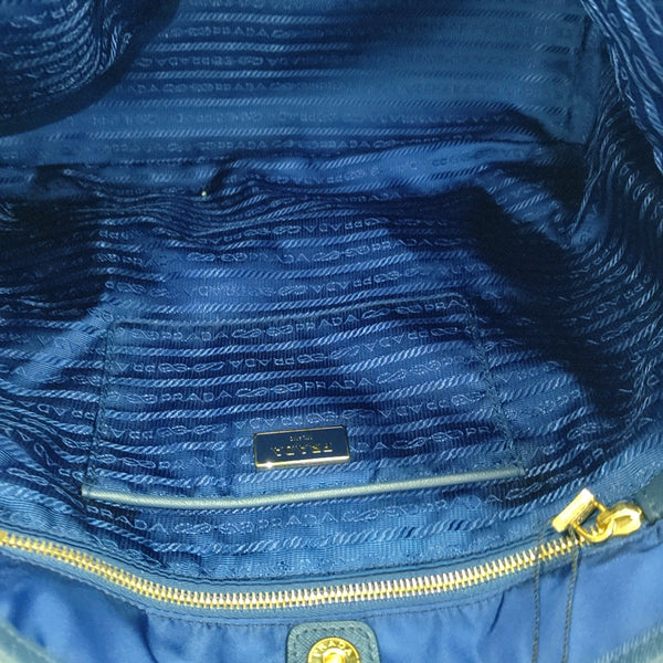 Nylon Tote Bag Blue