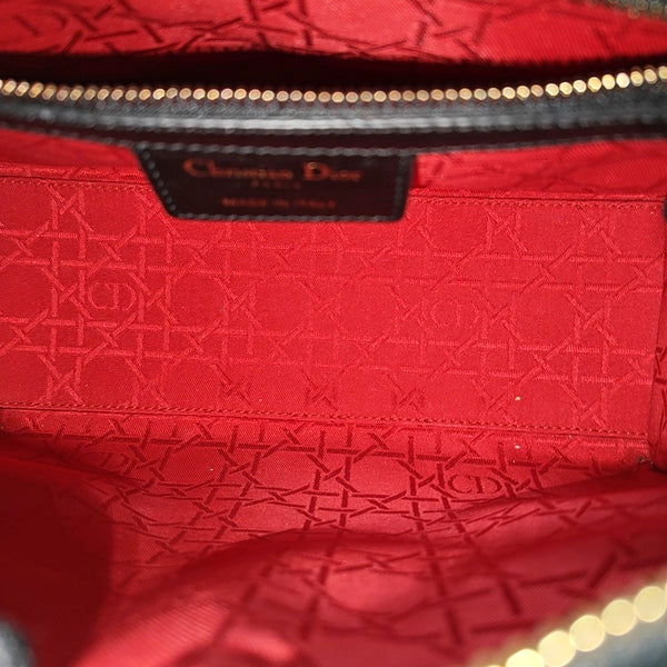 Lady Dior Medium Cannage Lambskin Black