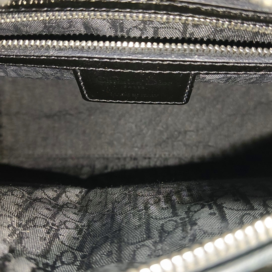 Lady Dior Medium Cannage Patent Leather Black