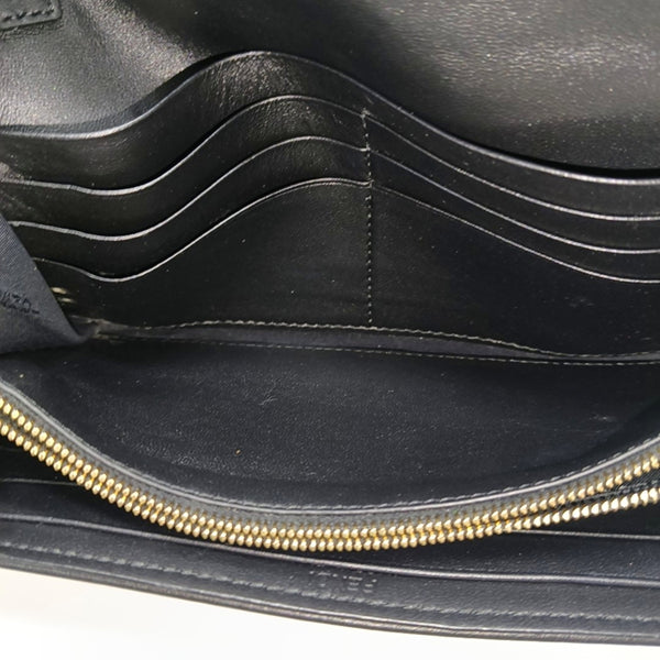 Monogram Lambskin Shoulder Bag Black