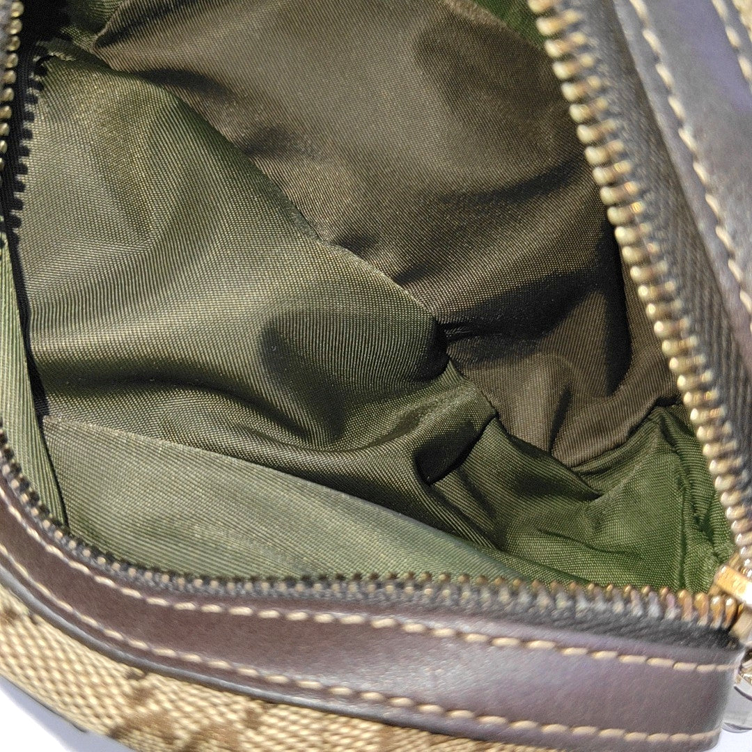 Monogram Fabric Clutch Beige