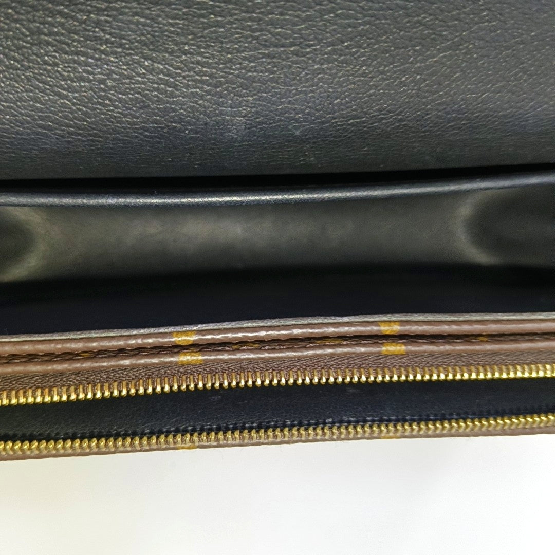 MARCEAU Monogram Coated Canvas Brown