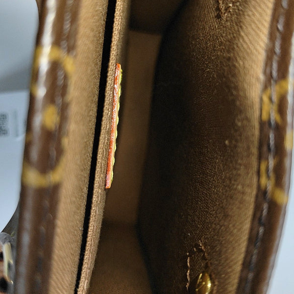 SAC PLAT Mini Monogram Coated Canvas Brown