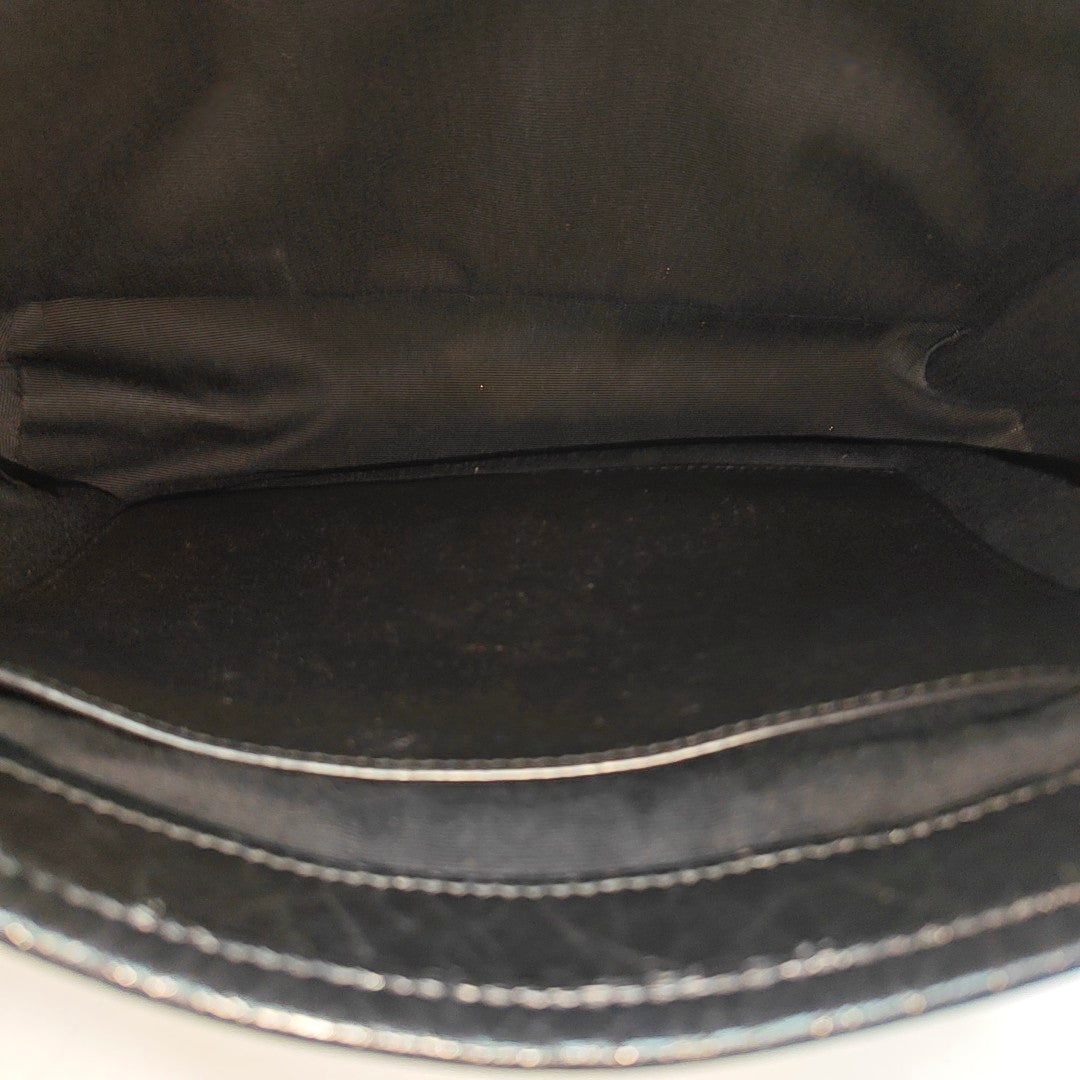 NIKI Medium Chevron Calfskin Black