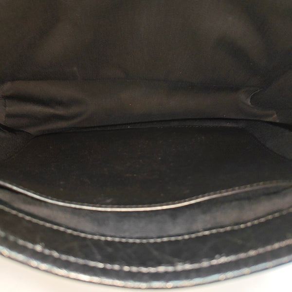 NIKI Medium Chevron Calfskin Black