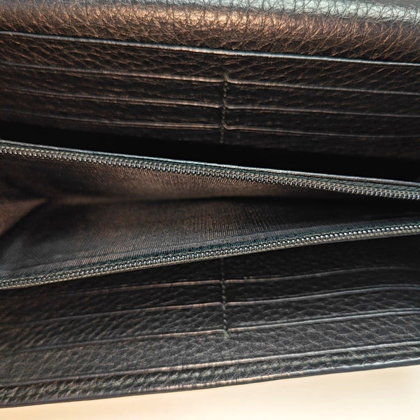 GG Marmont Super Mini Calfskin Black Wallet