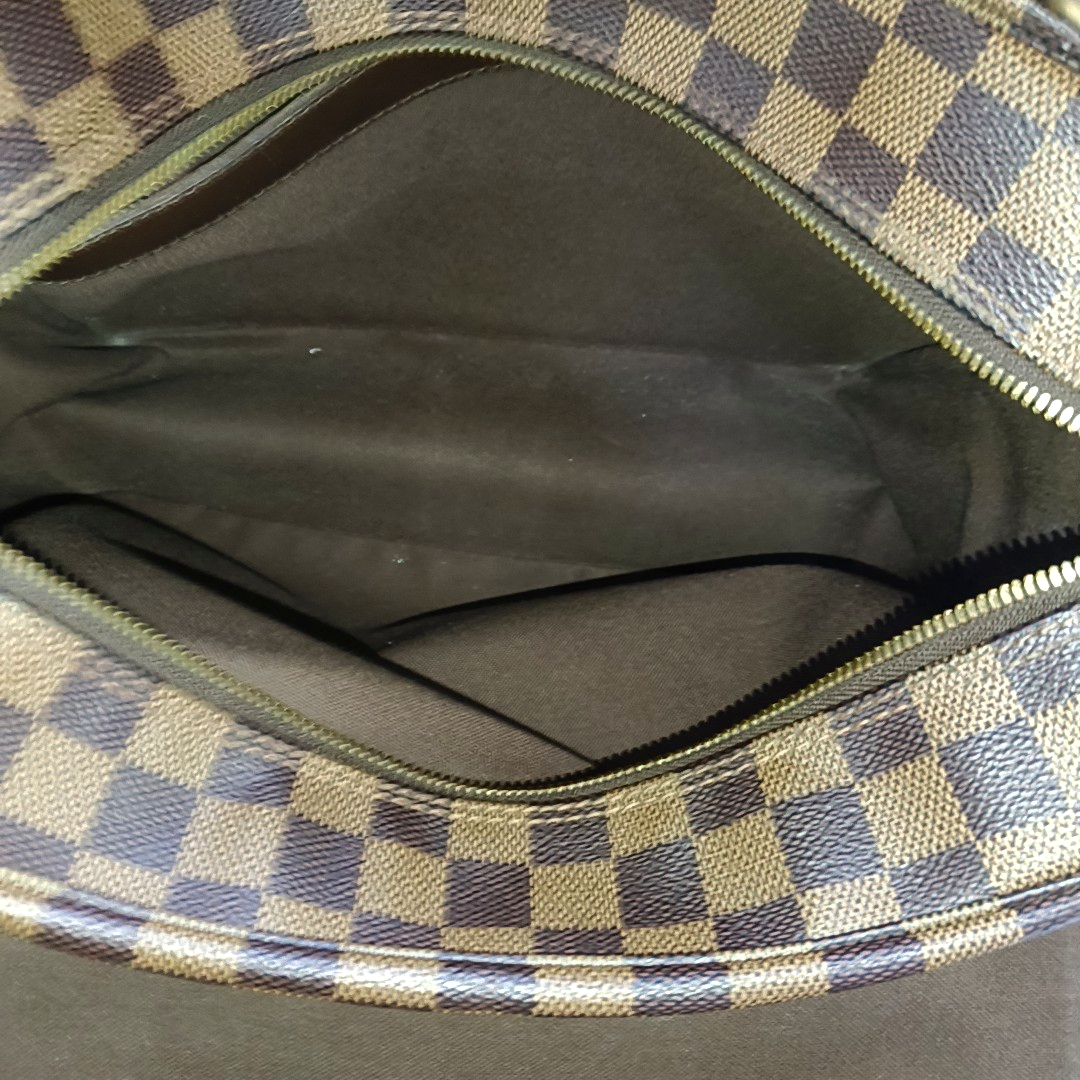 NAVIGLIO Damier Ebene Coated Canvas Brown