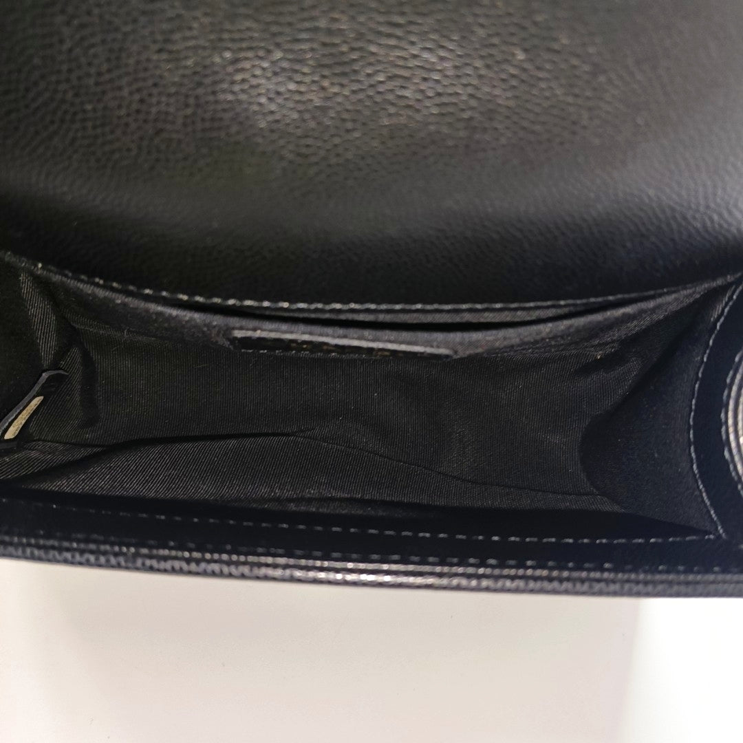 BOY CHANEL Small Quilted Grained Calfskin Black