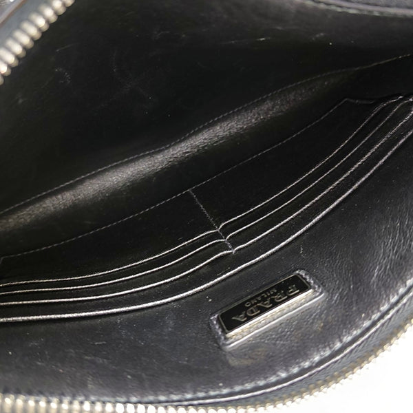 Saffiano Calfskin Clutch Black