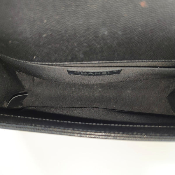 BOY CHANEL Medium Quilted Grained Calfskin Black