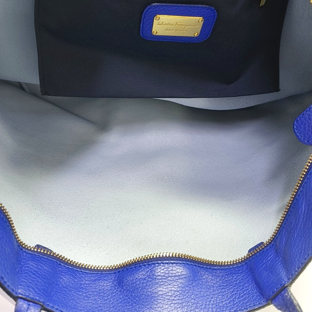 Calfskin Tote Bag Blue