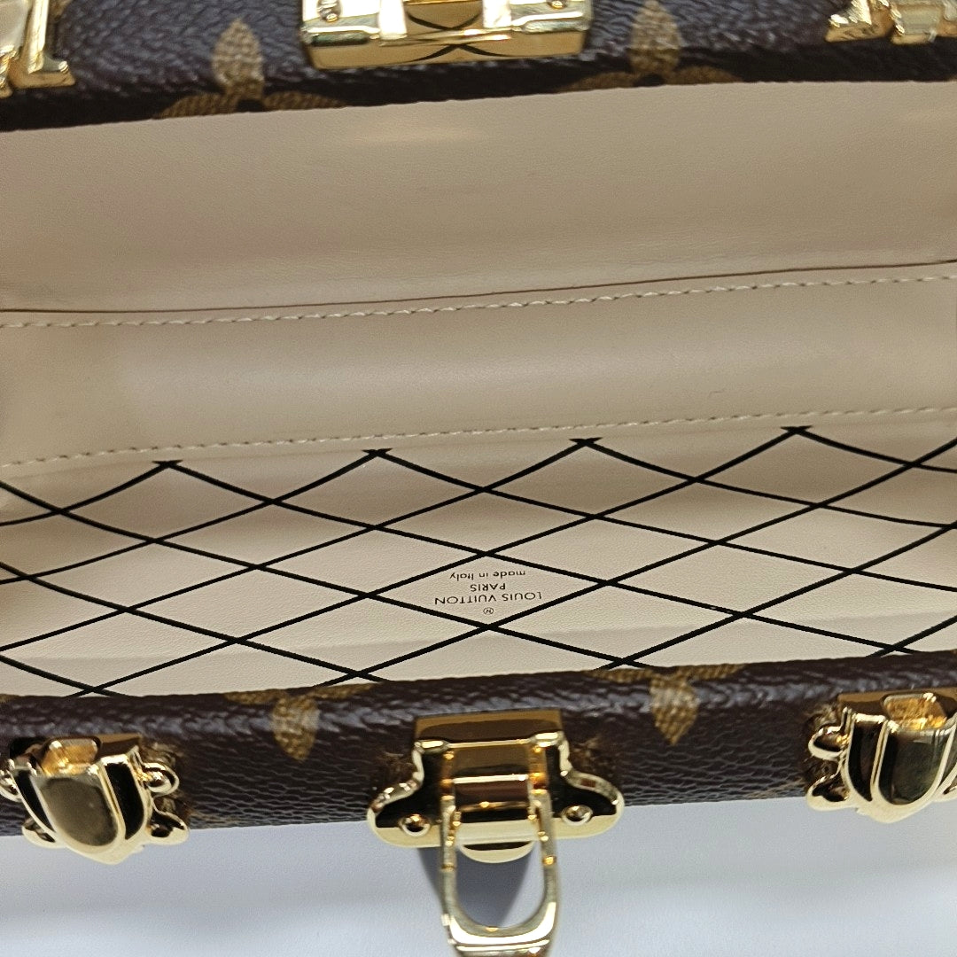 VANITY CASE Monogram Coated Canvas Brown