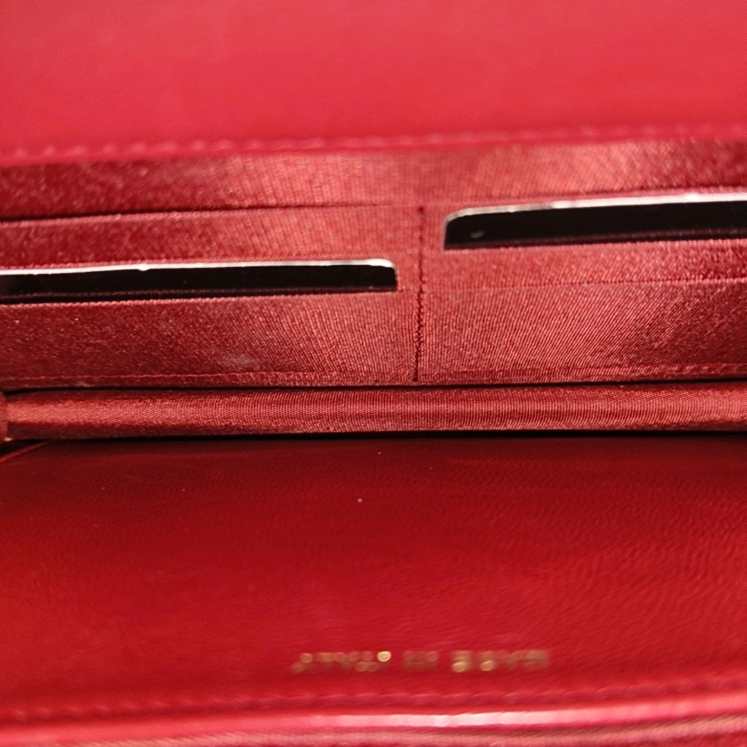 WOC Quilted Lambskin Red