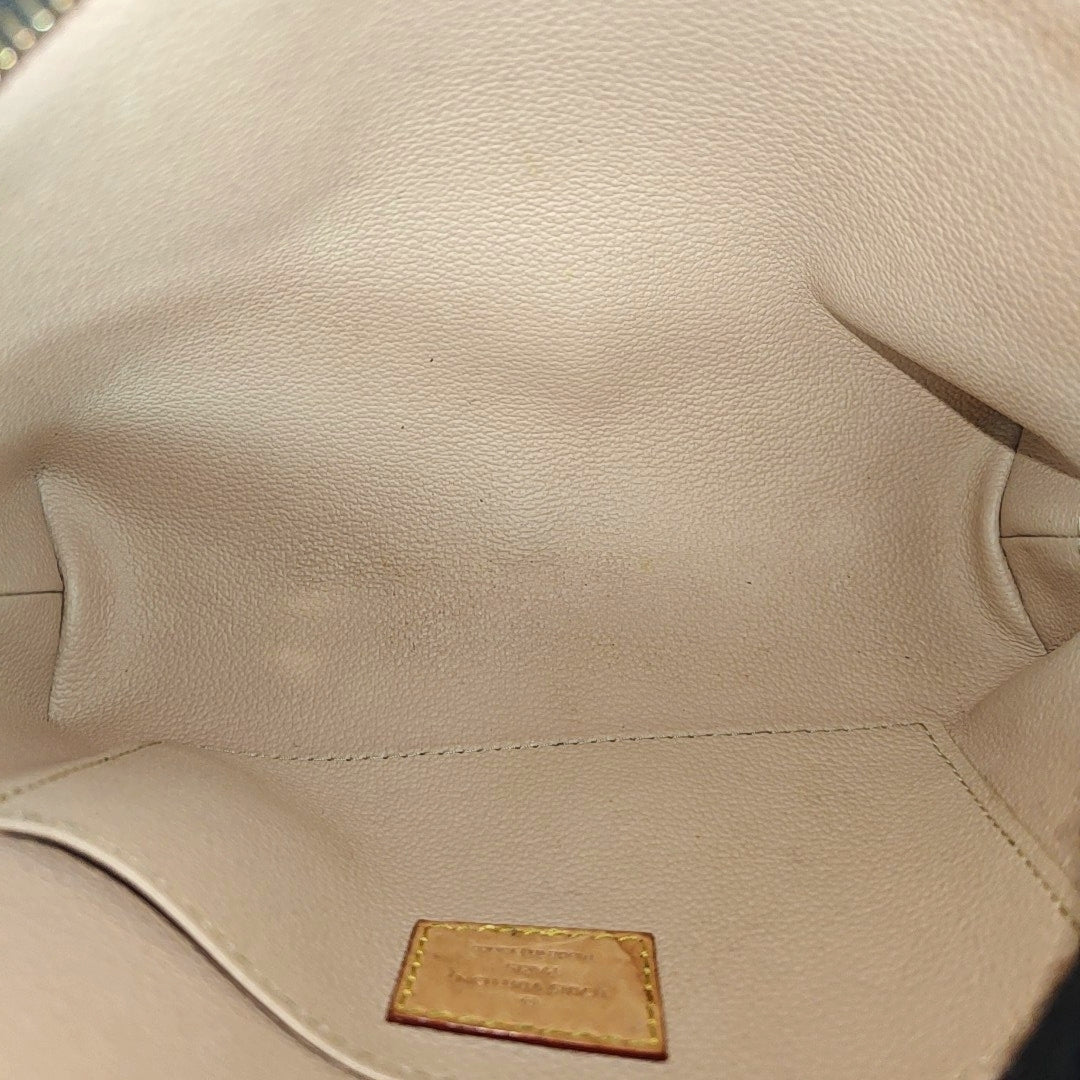 COSMETIC Monogram Coated Canvas Brown