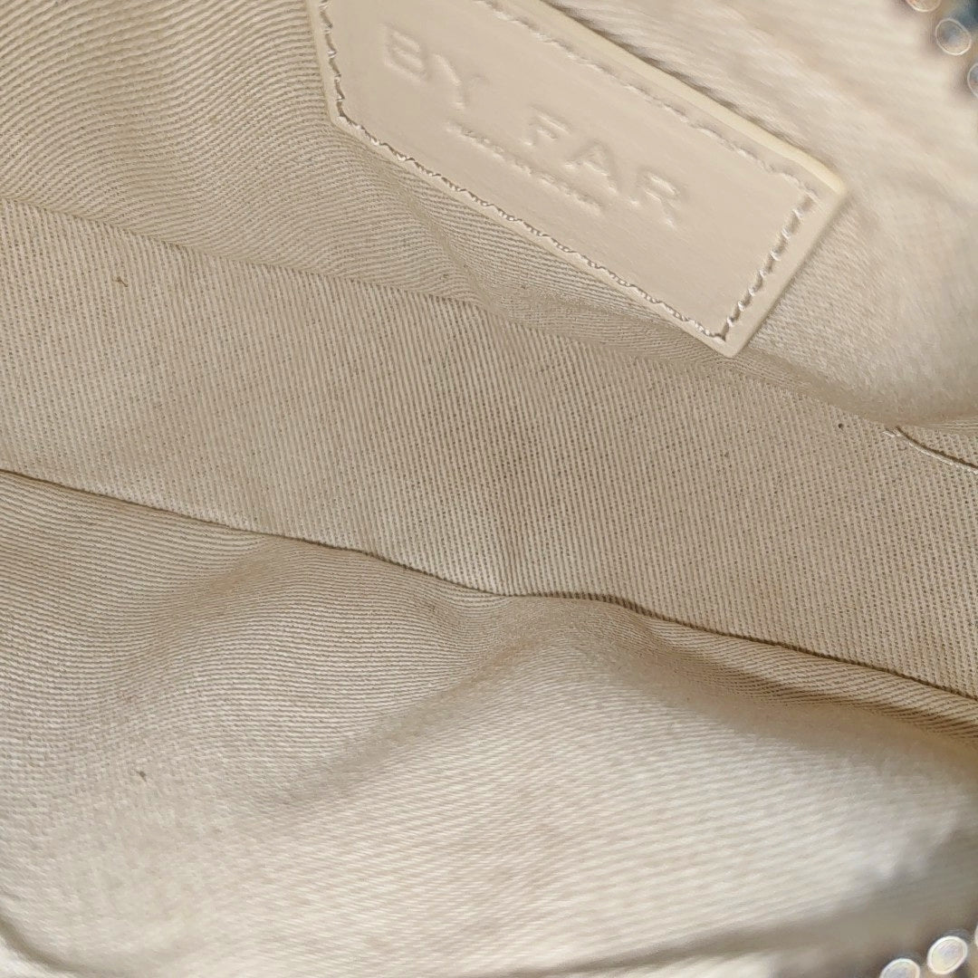 Leather Top Handle Bag Beige