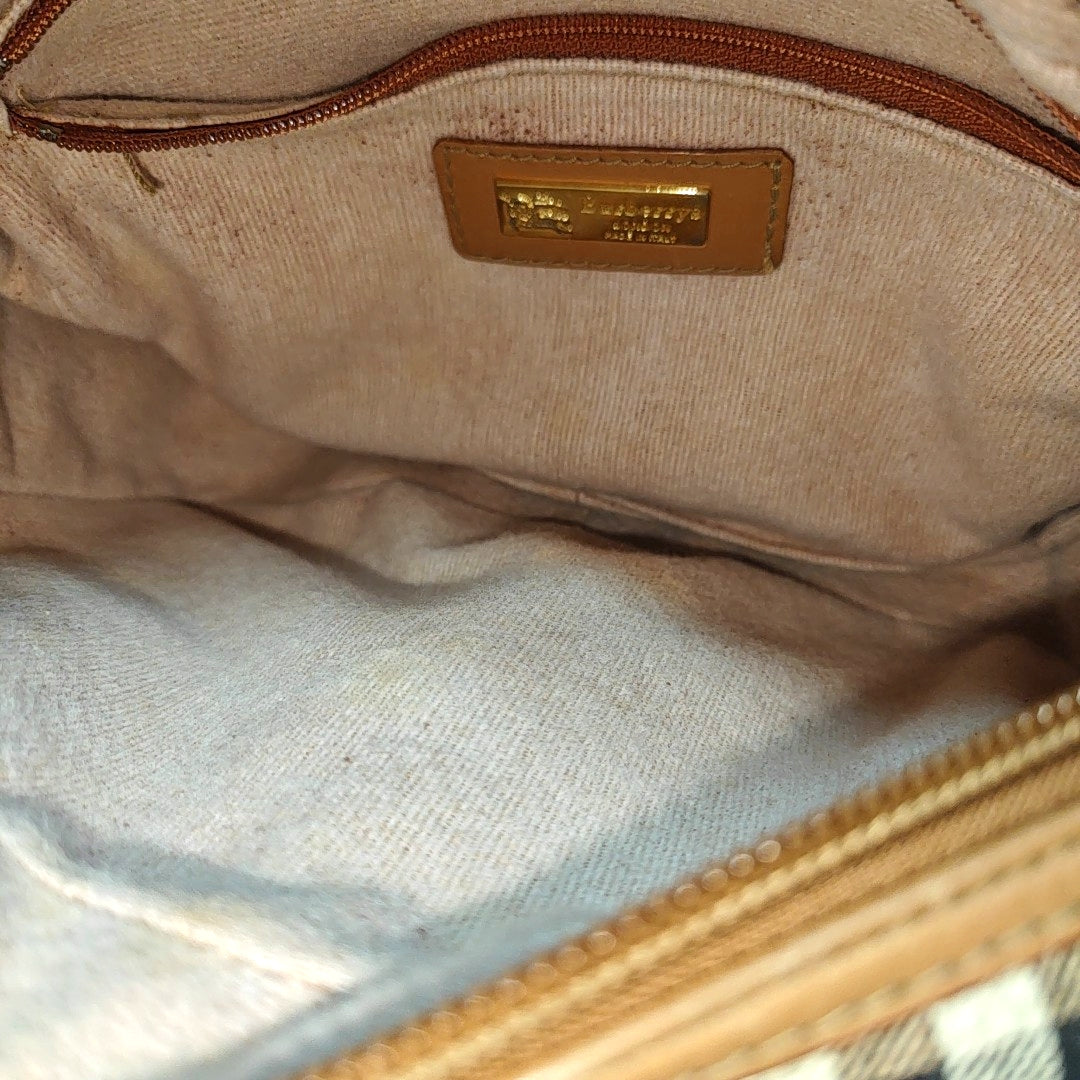 Coated Canvas Shoulder Bag Beige