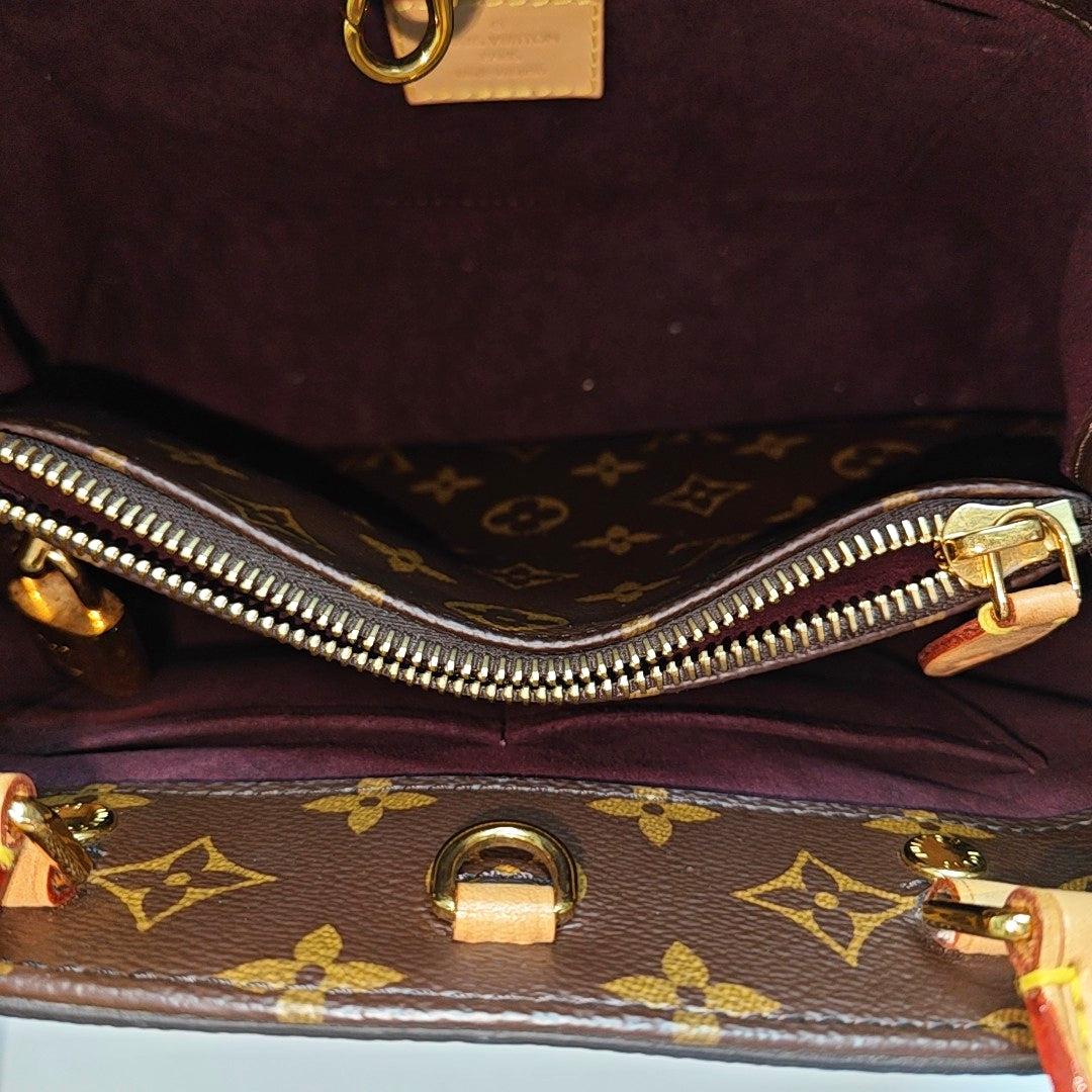 MONTAIGNE Monogram Coated Canvas Brown