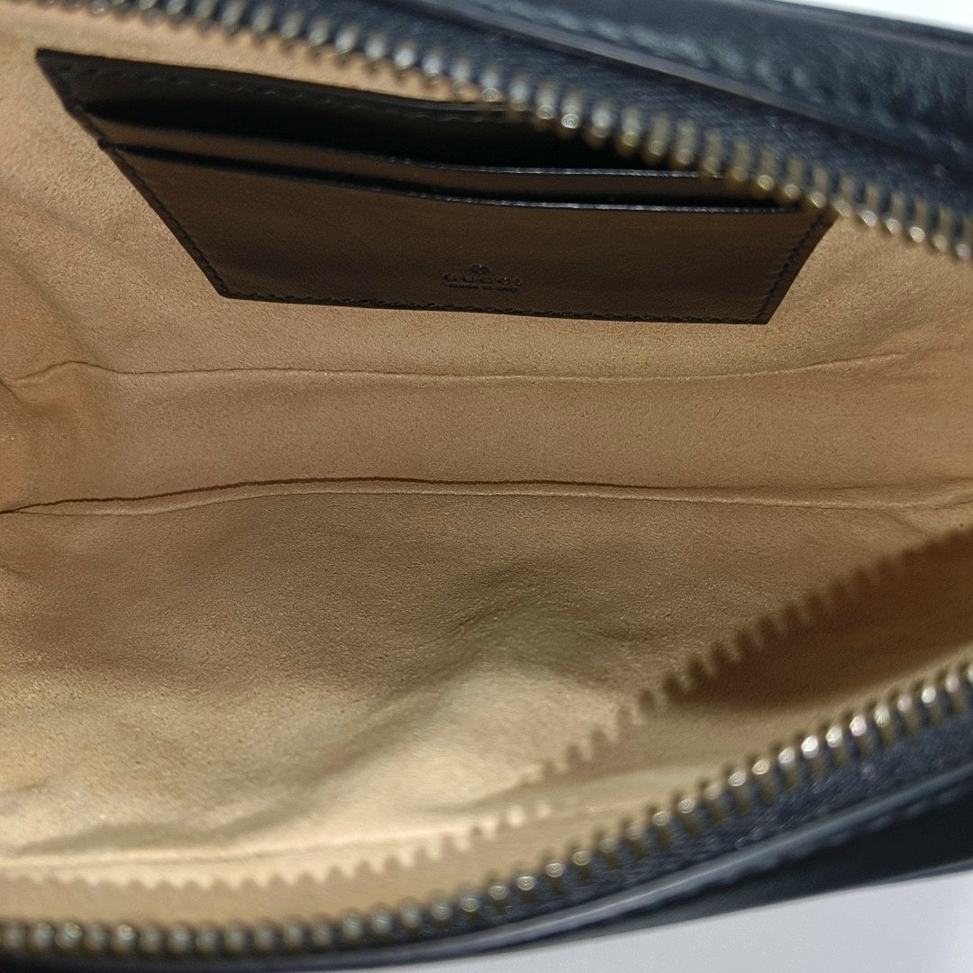 GG Marmont Small Quilted Calfskin Black