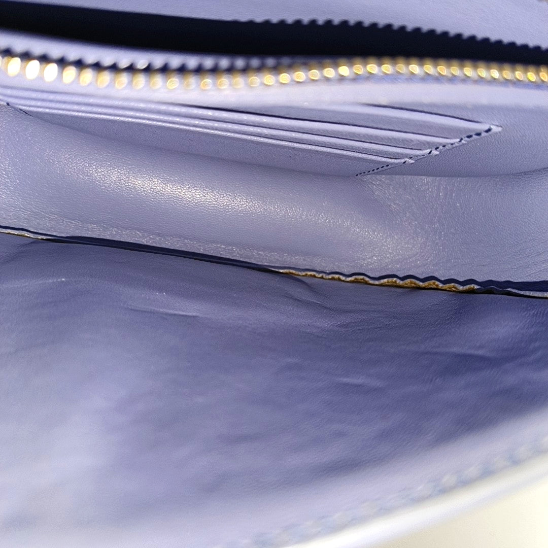 TROTTEUR Small Calfskin Blue