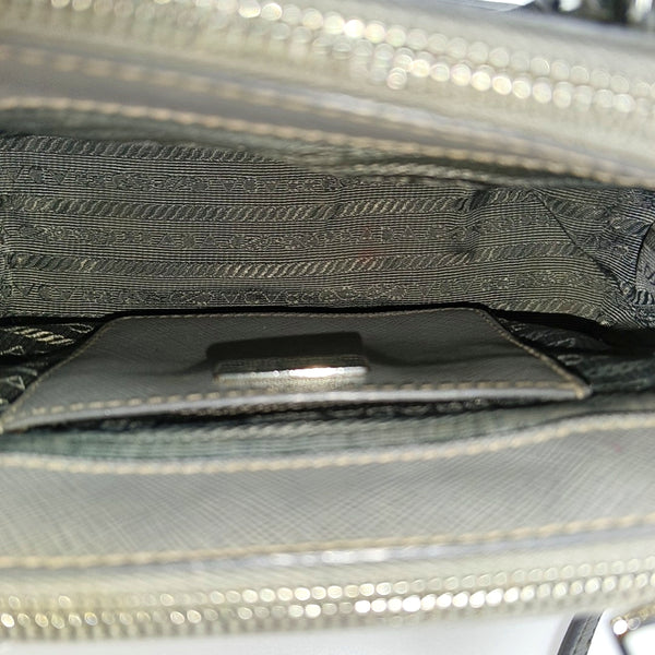 Galleria Super Mini Saffiano Calfskin Gray