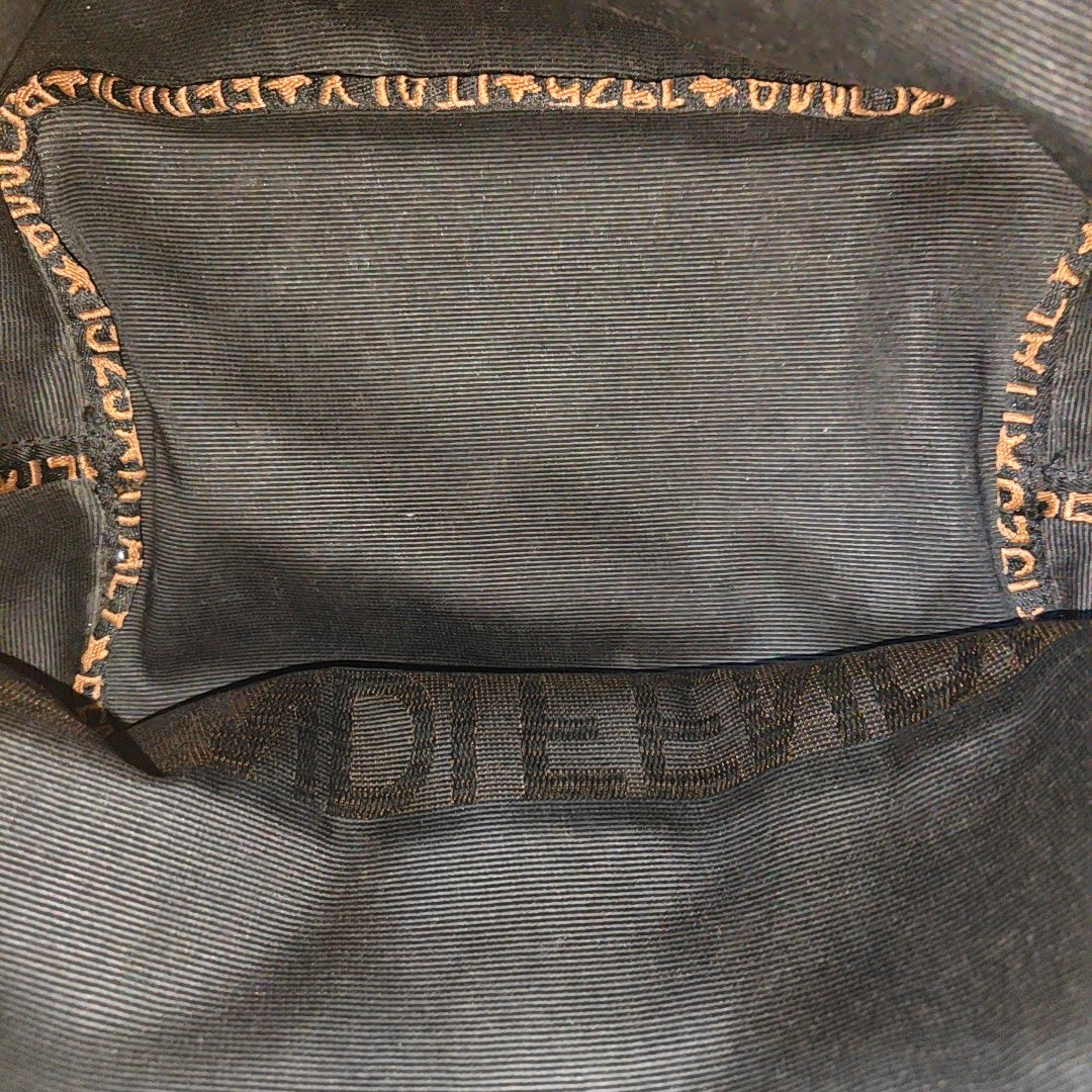 Coated Canvas Top Handle Bag Black