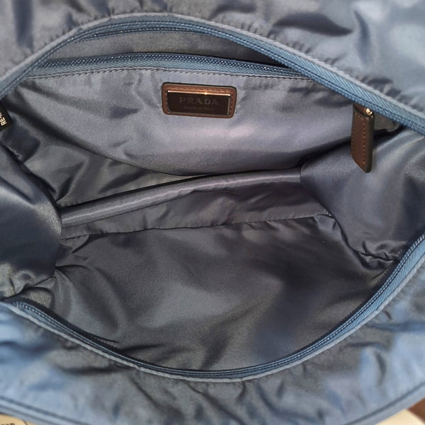 Nylon Shoulder Bag Blue
