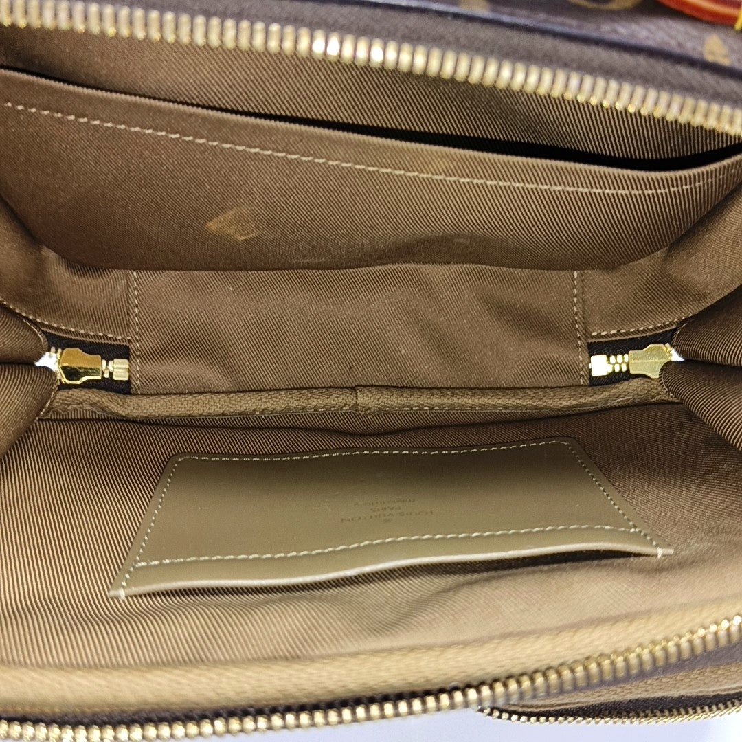 UTILITY Monogram Coated Canvas Brown