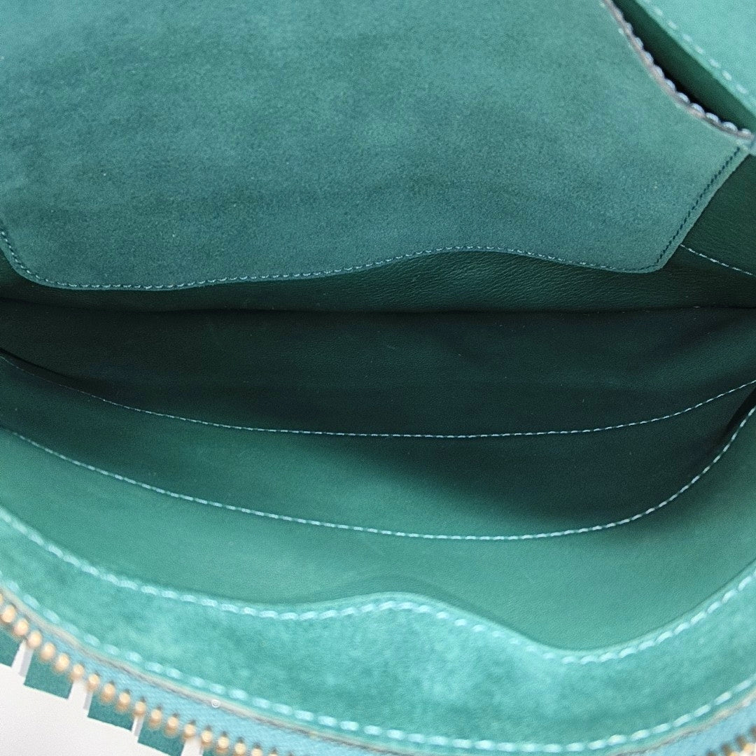 Suede Clutch Green