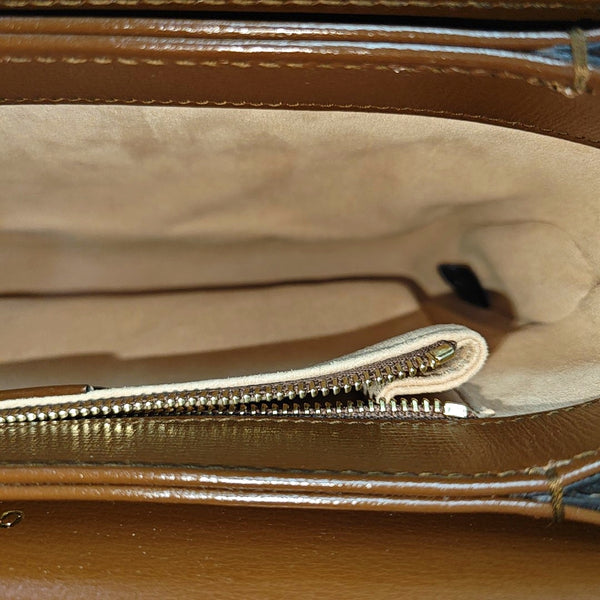Horsebit 1955 Medium Monogram Coated Canvas Beige